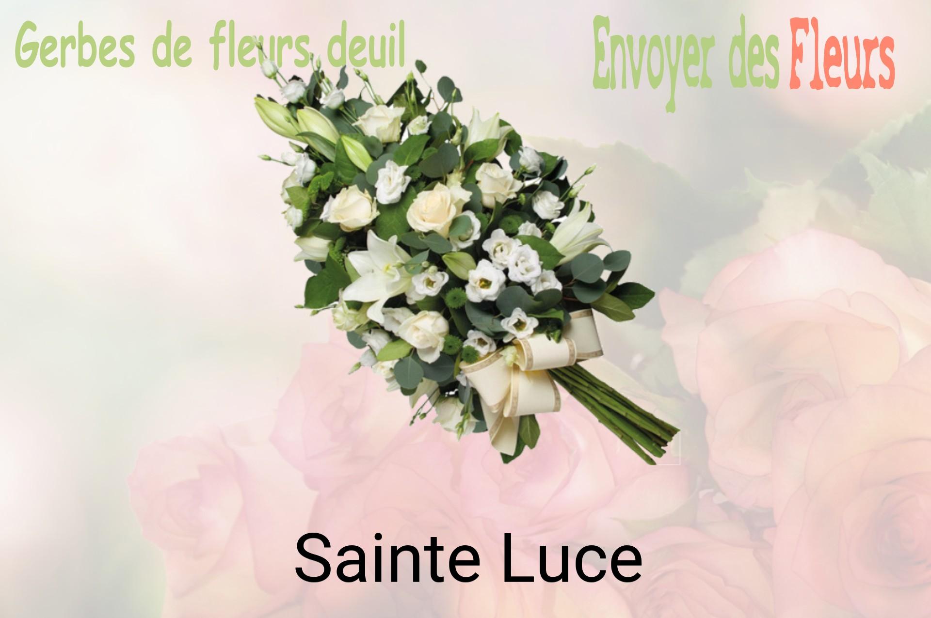 Gerbe de fleurs de deuil livrée à Sainte-Luce